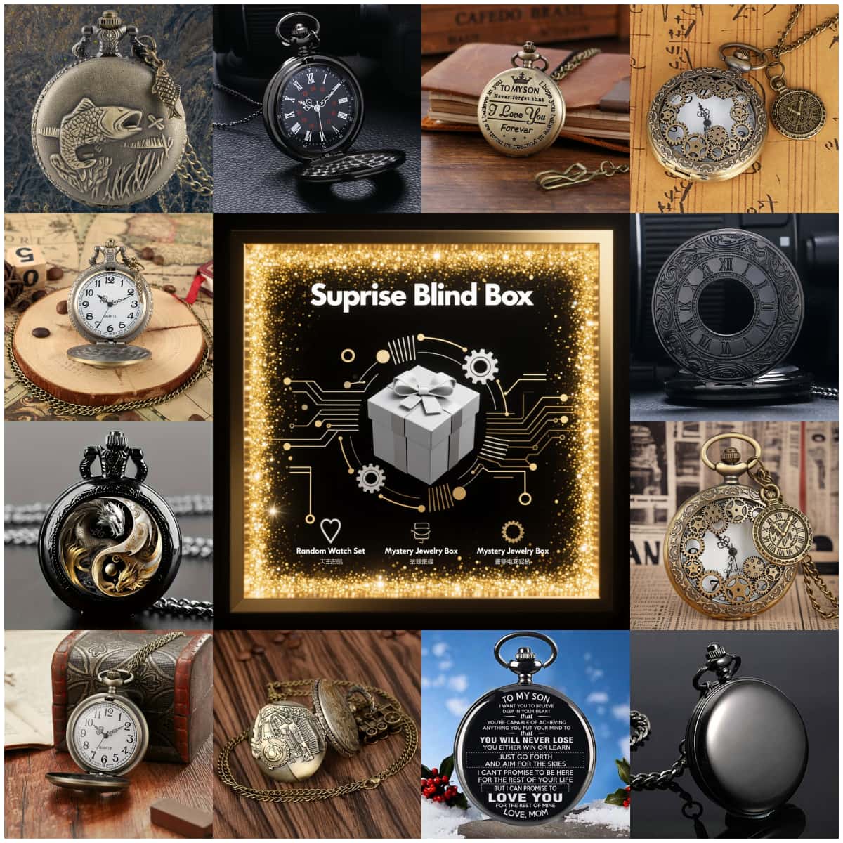 Mens Fashion Watch - 1PC Surprise Mystery Watch Blind Box-Fashion