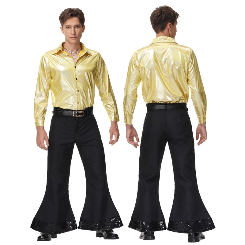 Men'S Fashion 70S - Halloween Fashionable 70s Disco Hippie Nostalgic
