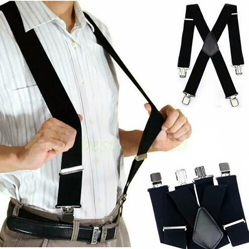 Suspenders Clip Men - 35mm Wide Men Suspenders High Elastic