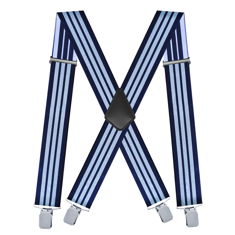 Suspenders Clip Men - Stripes Men's Suspenders X Back 2