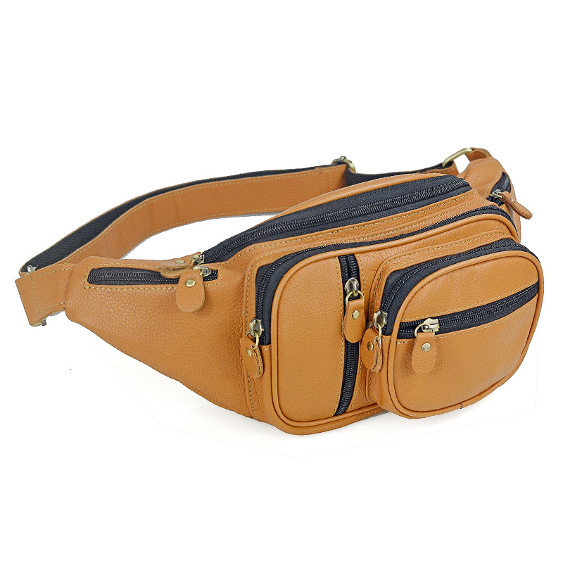 Fashion Harness Men - Men Genuine Leather Waist Packs Male