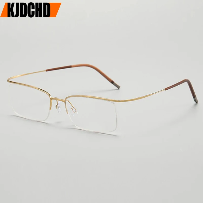 Men'S Fashion Rimless Glasses - KJDCHD Eyebrow Prue Titanium Optical Frame