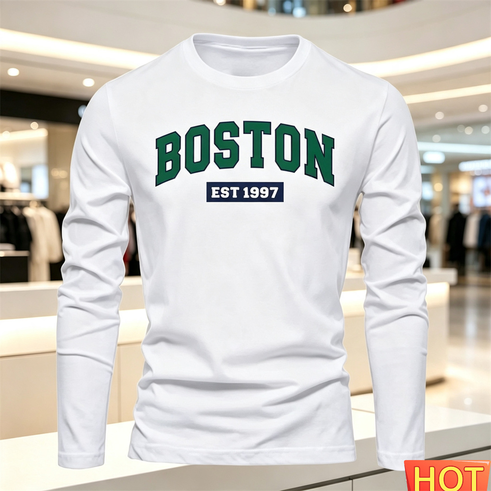 Mens Fashion Wear - Autumn Summer Men's long sleeved T-shirt