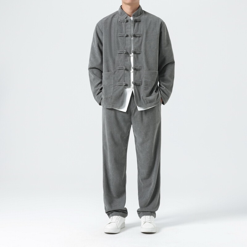 Corduroy Jacket Men - Men Corduroy Sets Men Tang Suit