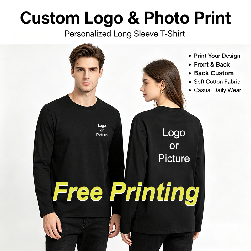 Mens Fashion Wear - Customized Cotton Long Sleeve T-shirts Men