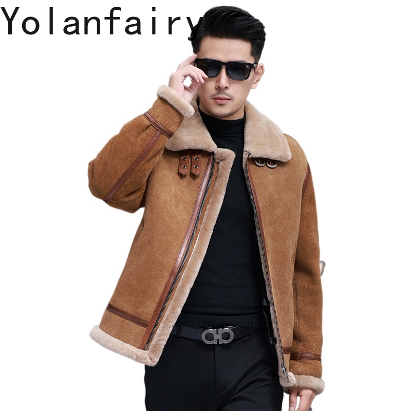 YOLANFAIRY High Quality Real S - огляд і ціна Men'S Fashion Leather Jacket