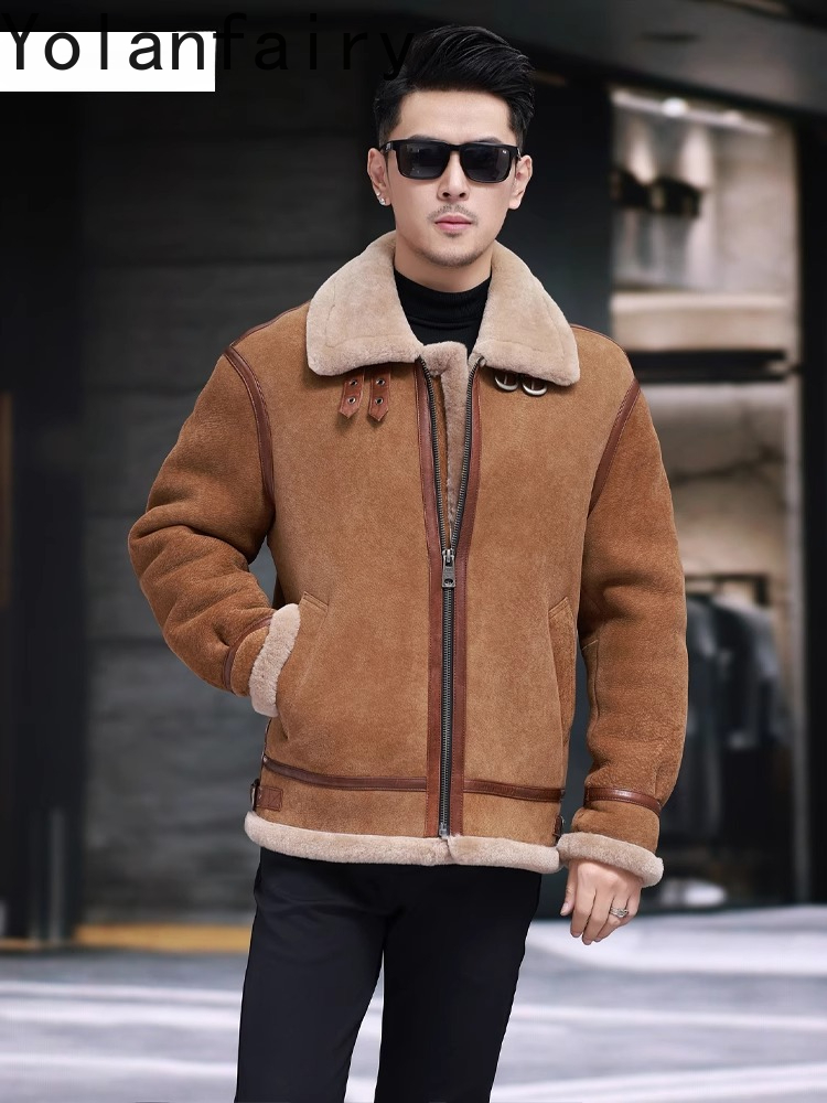 YOLANFAIRY High Quality Real S - огляд і ціна Men'S Fashion Leather Jacket
