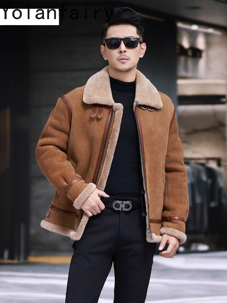 YOLANFAIRY High Quality Real S - огляд і ціна Men'S Fashion Leather Jacket