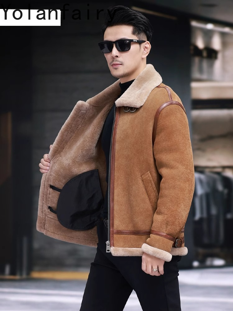 YOLANFAIRY High Quality Real S - огляд і ціна Men'S Fashion Leather Jacket