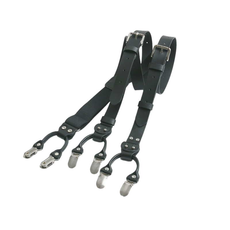 2.5Cm Leather Elasticity Men's - огляд і ціна Suspenders Clip Men