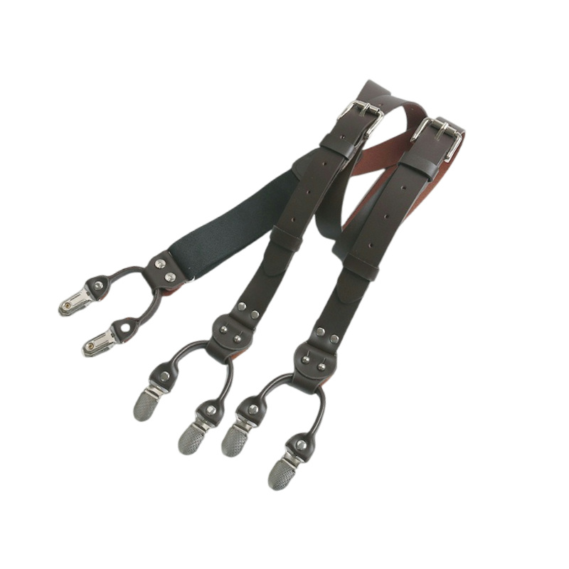 2.5Cm Leather Elasticity Men's - огляд і ціна Suspenders Clip Men