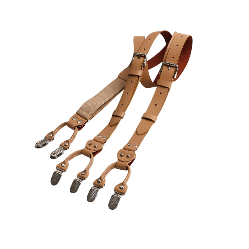 2.5Cm Leather Elasticity Men's - огляд і ціна Suspenders Clip Men
