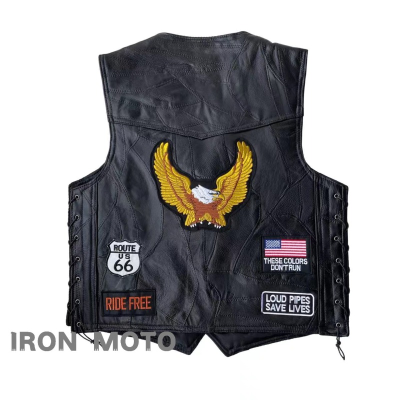 NEW Motorcycle Vests Men Cafe  - огляд і ціна Men'S Fashion Leather Jacket