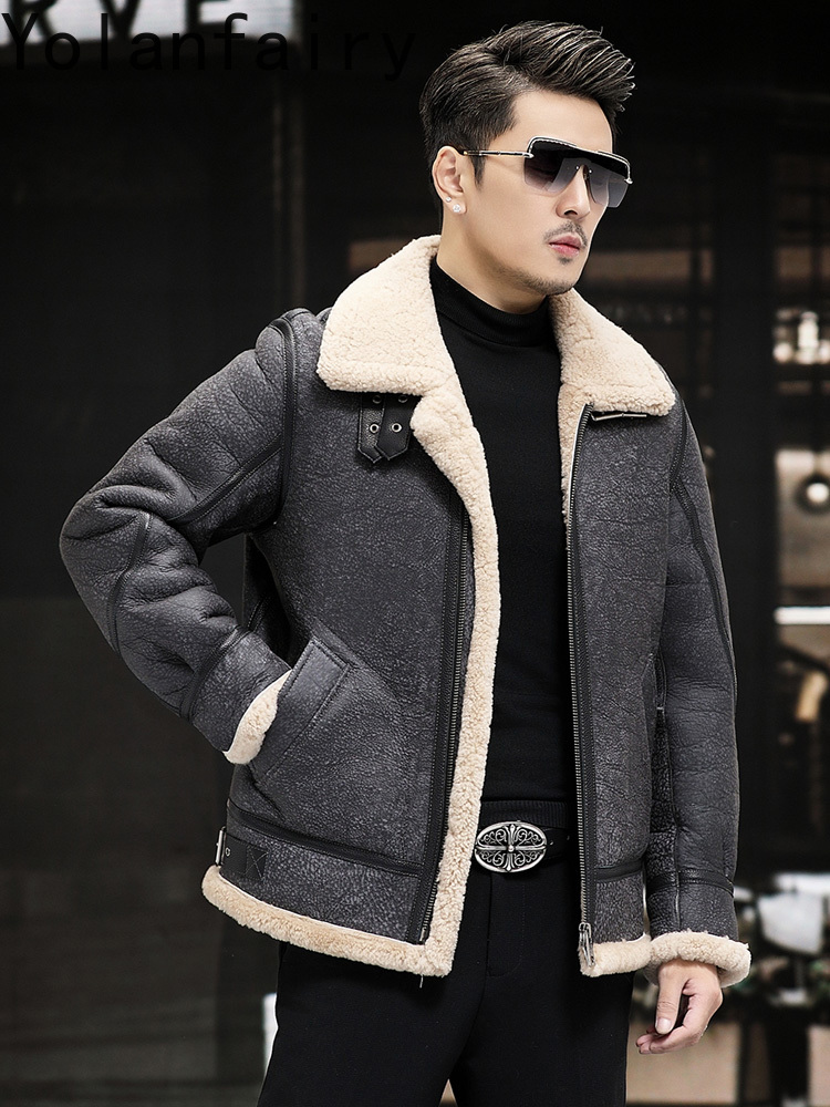 YOLANFAIRY Real Leather Jacket - огляд і ціна Men'S Fashion Leather Jacket