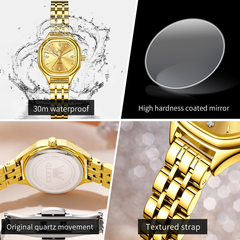 OLEVS 5888 Ladies Watches Gold - огляд і ціна Mens Fashion Watch