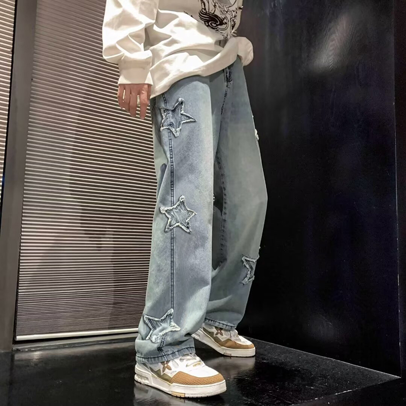 New Men's Star Embroidered Fas - огляд і ціна Men'S Fashion Nova Jeans