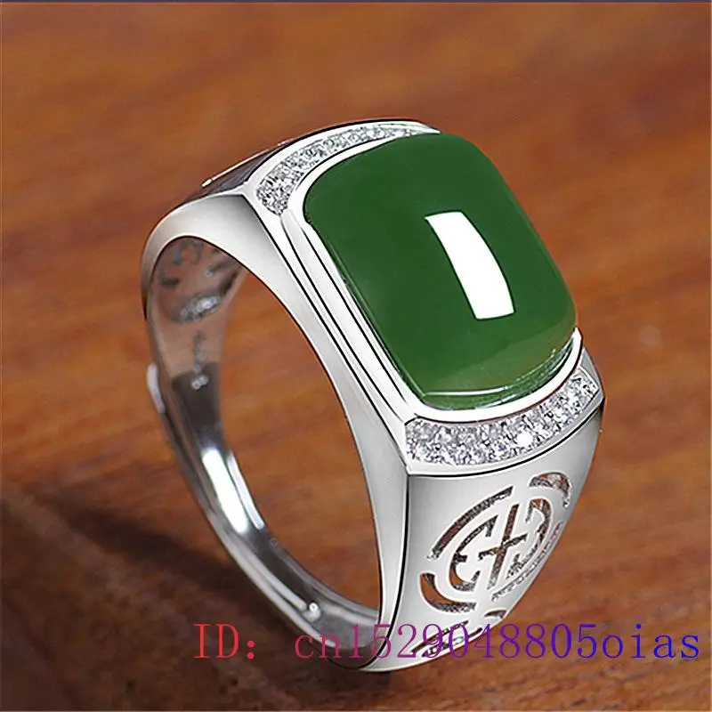 Green Jade Ring Gifts Fashion  - огляд і ціна Men'S Fashion Rings