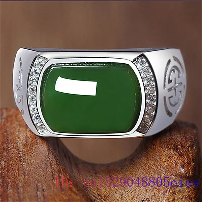Green Jade Ring Gifts Fashion  - огляд і ціна Men'S Fashion Rings