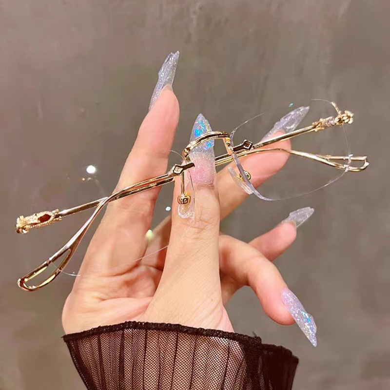 Transparent Rectangle Rimless  - огляд і ціна Men'S Fashion Rimless Glasses
