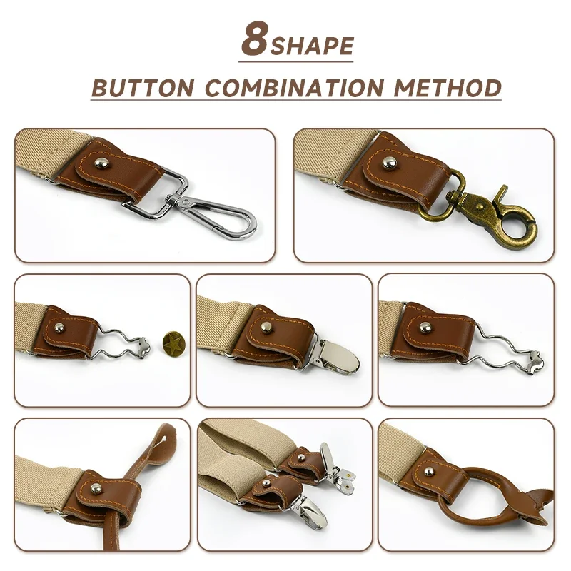 Deepeel 1Set 3.5*125cm Busines - огляд і ціна Suspenders Clip Men