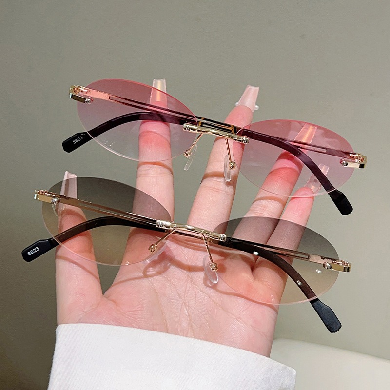 Rimless Oval Sunglasses Men Fa - огляд і ціна Men'S Fashion Rimless Glasses