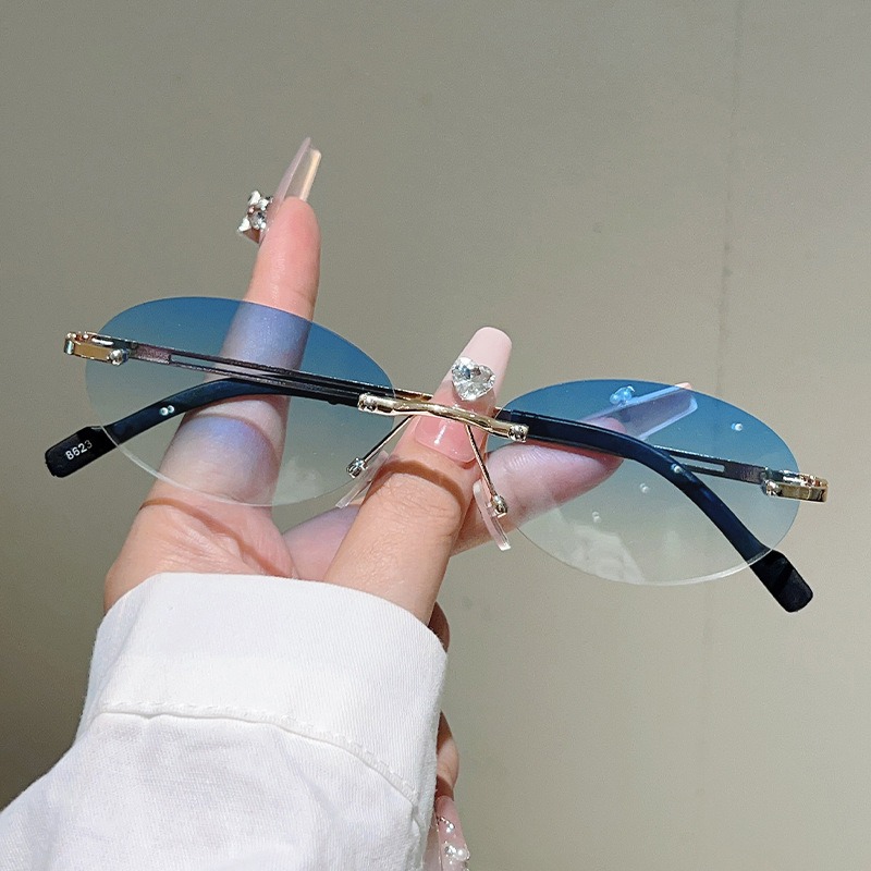 Rimless Oval Sunglasses Men Fa - огляд і ціна Men'S Fashion Rimless Glasses