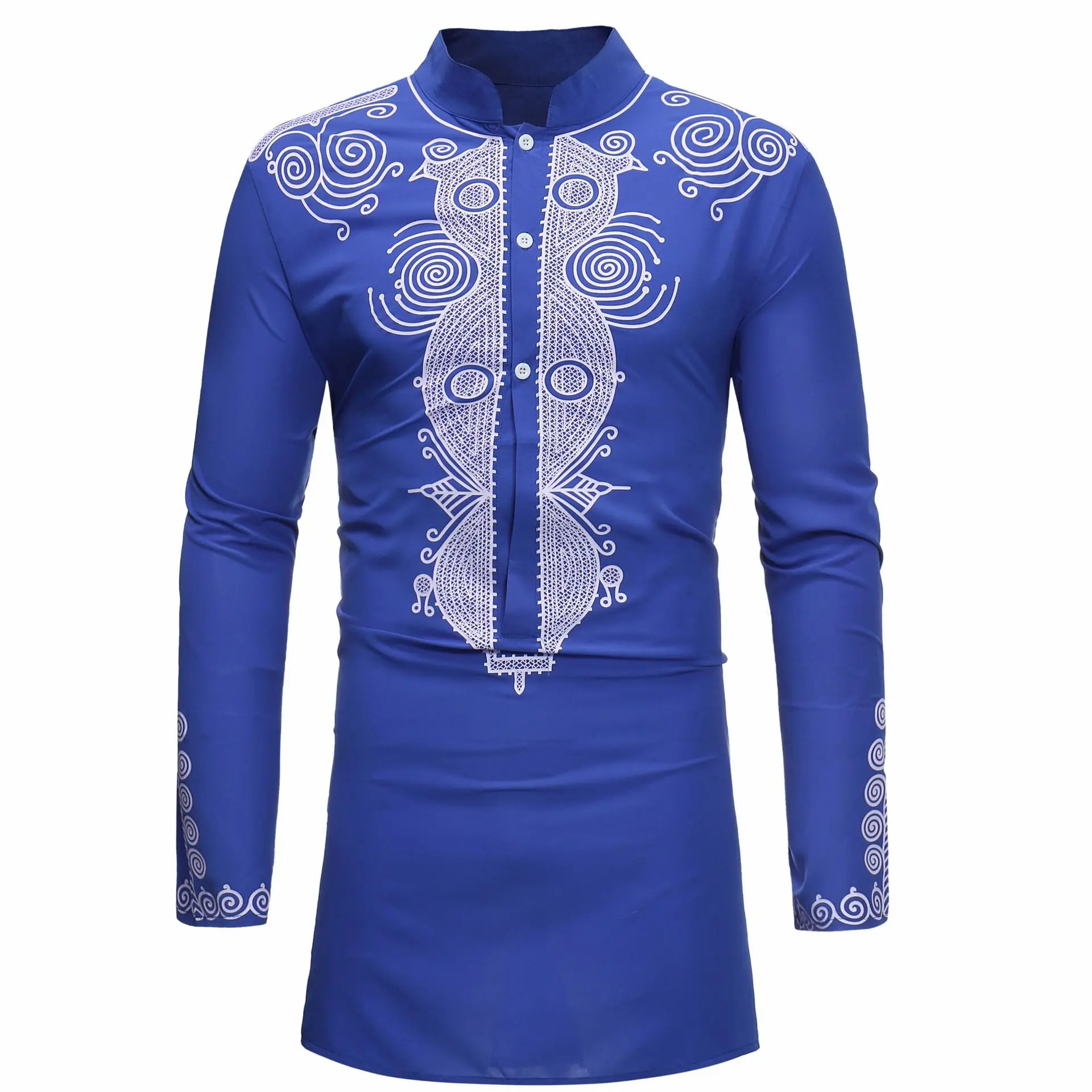 Stand Collar Muslim Shirt Men  - огляд і ціна Men'S Fashion Kurta