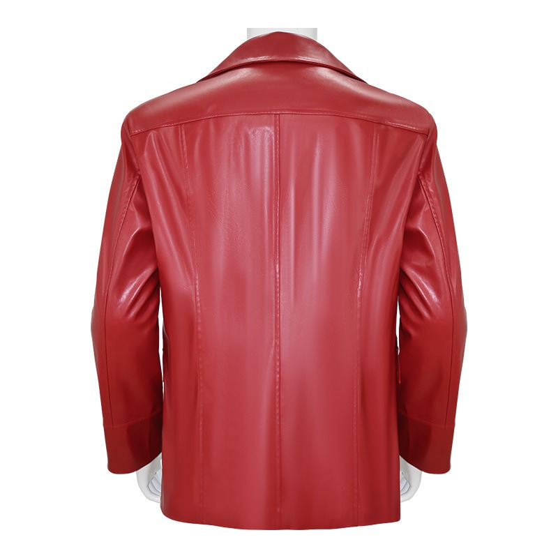 Men Red Leather Jacket Fight C - огляд і ціна Men'S Fashion Leather Jacket