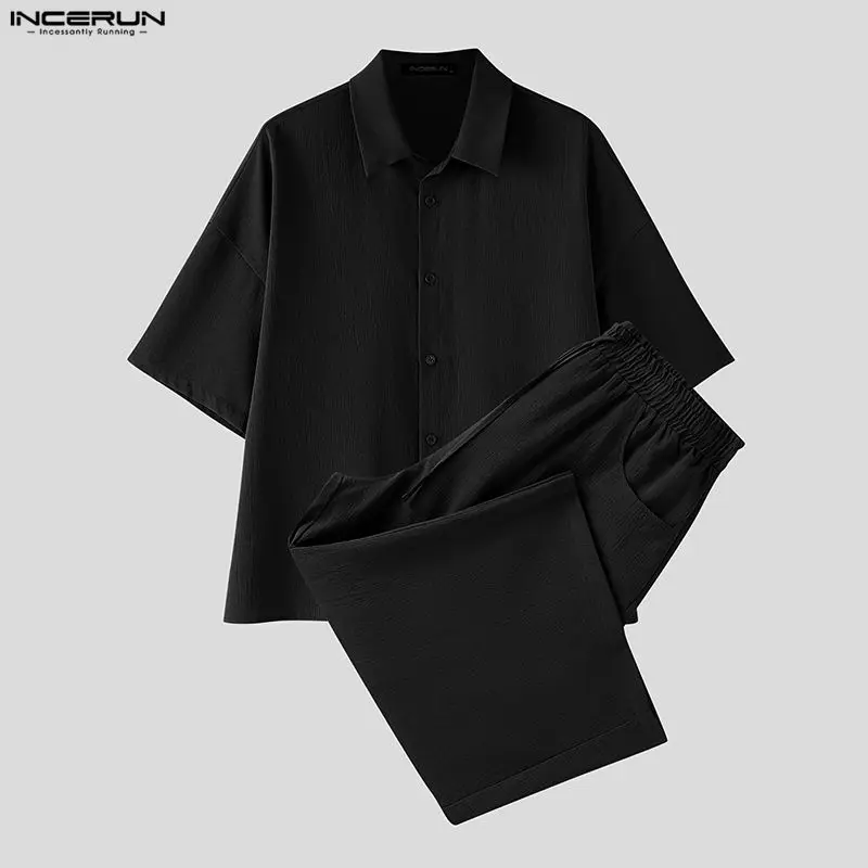 INCERUN Men's Sets Solid Lapel - огляд і ціна Men'S Fashion For Summer 2026