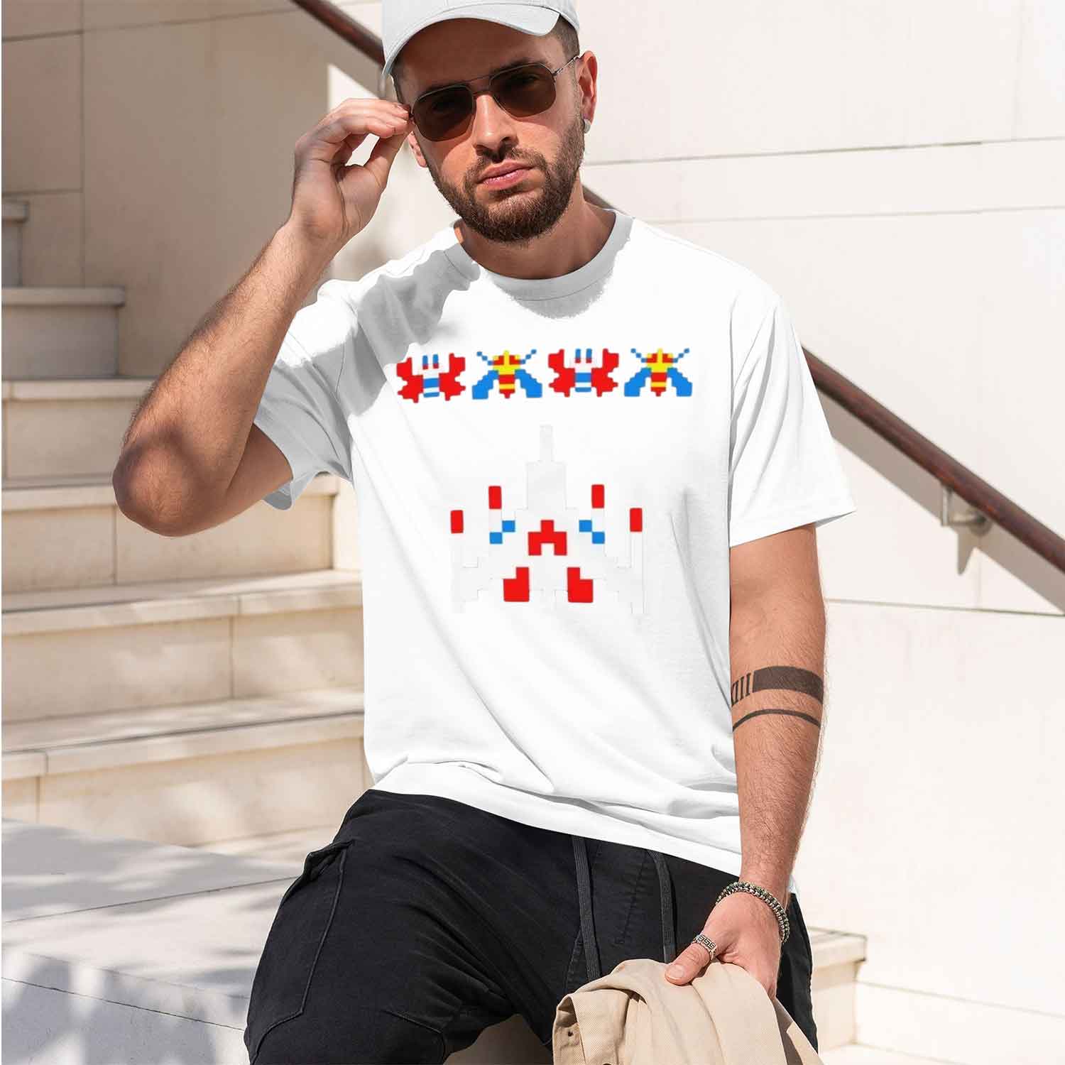 80s 70s Arcade Galaga Video Ga - огляд і ціна Men'S Fashion 70S