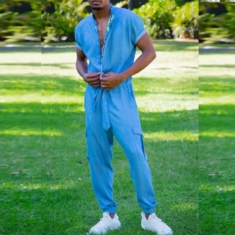 Summer New Jumpsuit Trousers W - огляд і ціна Men'S Fashion Overalls