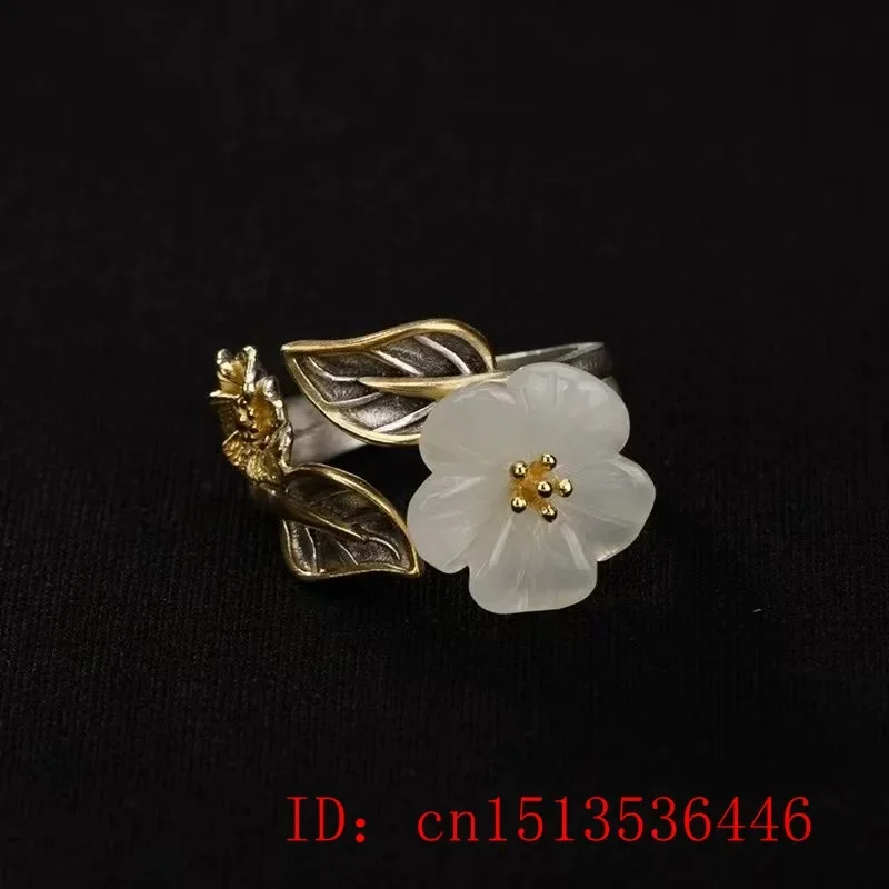 925 Silver White Hetian Jade F - огляд і ціна Men'S Fashion Rings