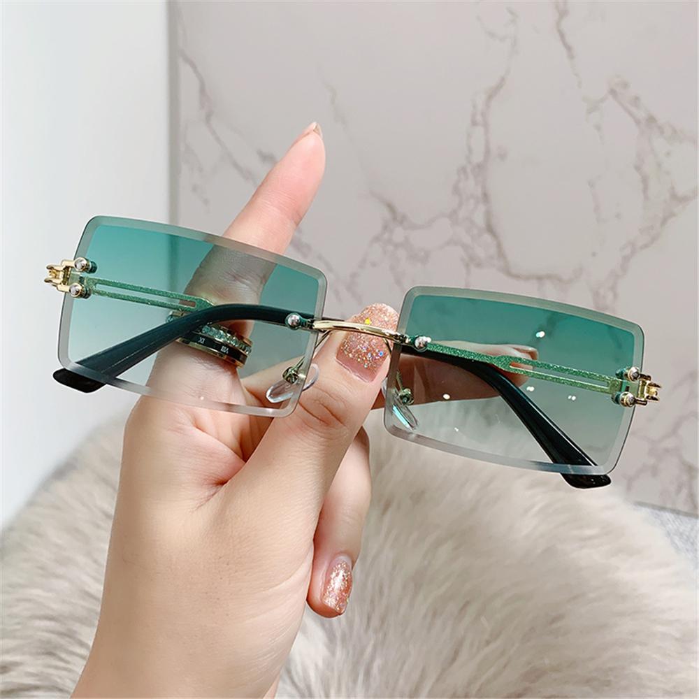 Rimless Rectangle Sunglasses f - огляд і ціна Men'S Fashion Rimless Glasses
