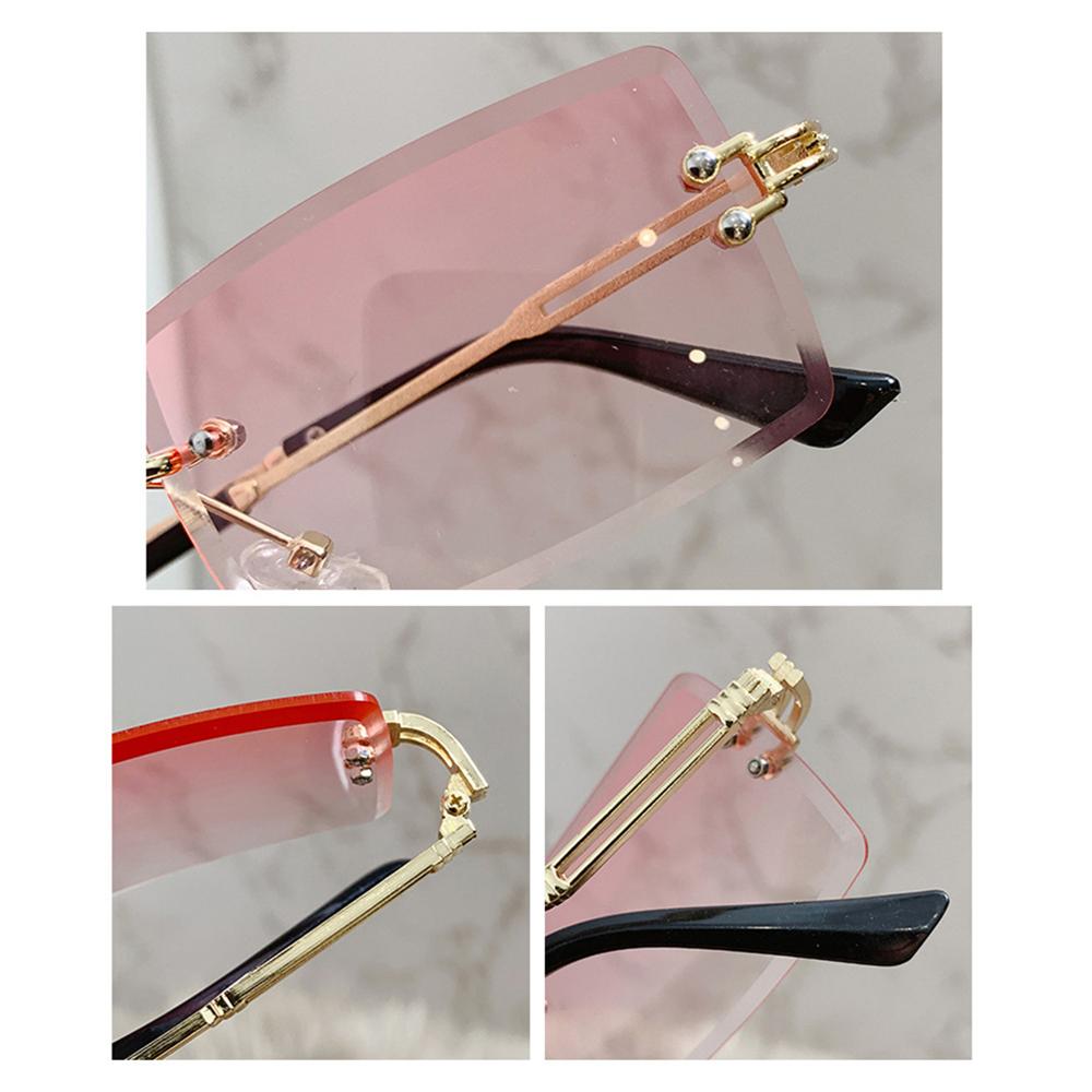 Rimless Rectangle Sunglasses f - огляд і ціна Men'S Fashion Rimless Glasses