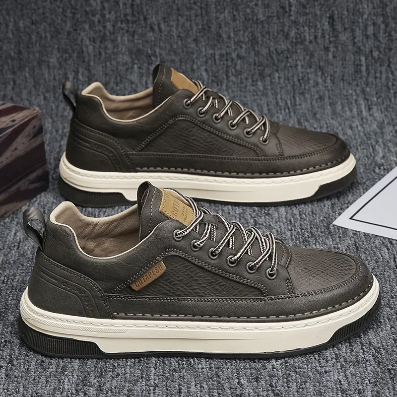 Fashion Casual Leather Shoes f - огляд і ціна Mens Fashion Zapatos