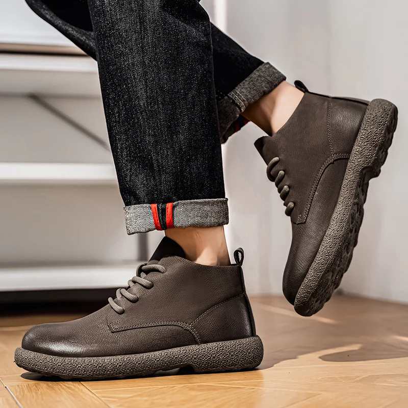Men Ankle Boots Brown Short Bo - огляд і ціна Men'S Fashion For 30 Year Olds