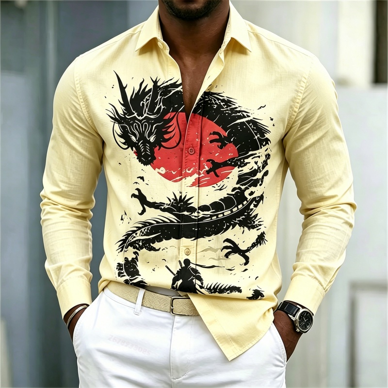 2026 New Men's Shirt White Bla - огляд і ціна Mens Fashion Wear