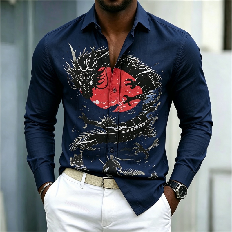 2026 New Men's Shirt White Bla - огляд і ціна Mens Fashion Wear