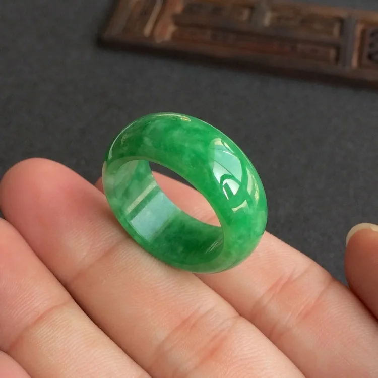 Natural Green Jade Ring Jadeit - огляд і ціна Men'S Fashion Rings