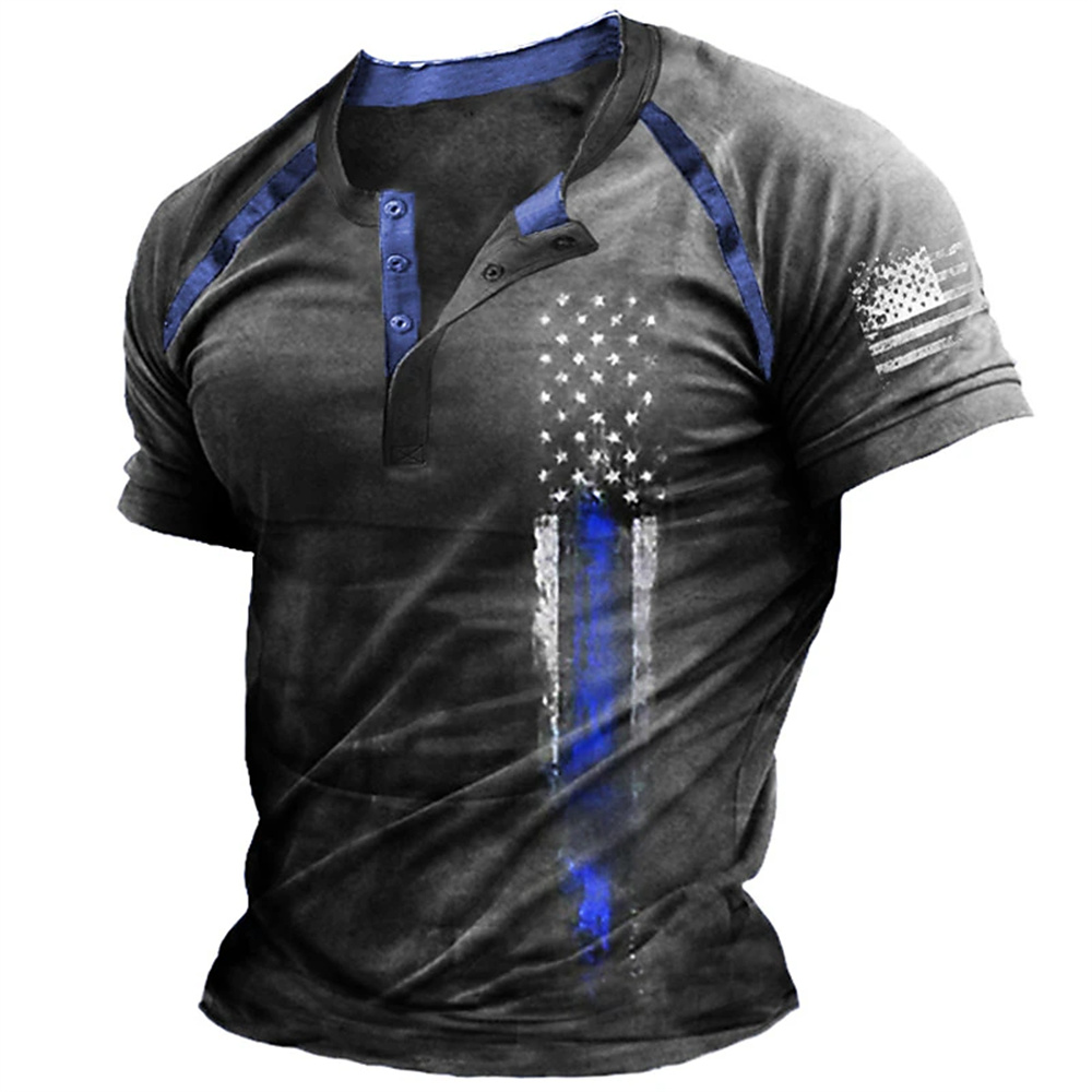 Funny 3D American Flag Print M - огляд і ціна Mens Fashion Wear