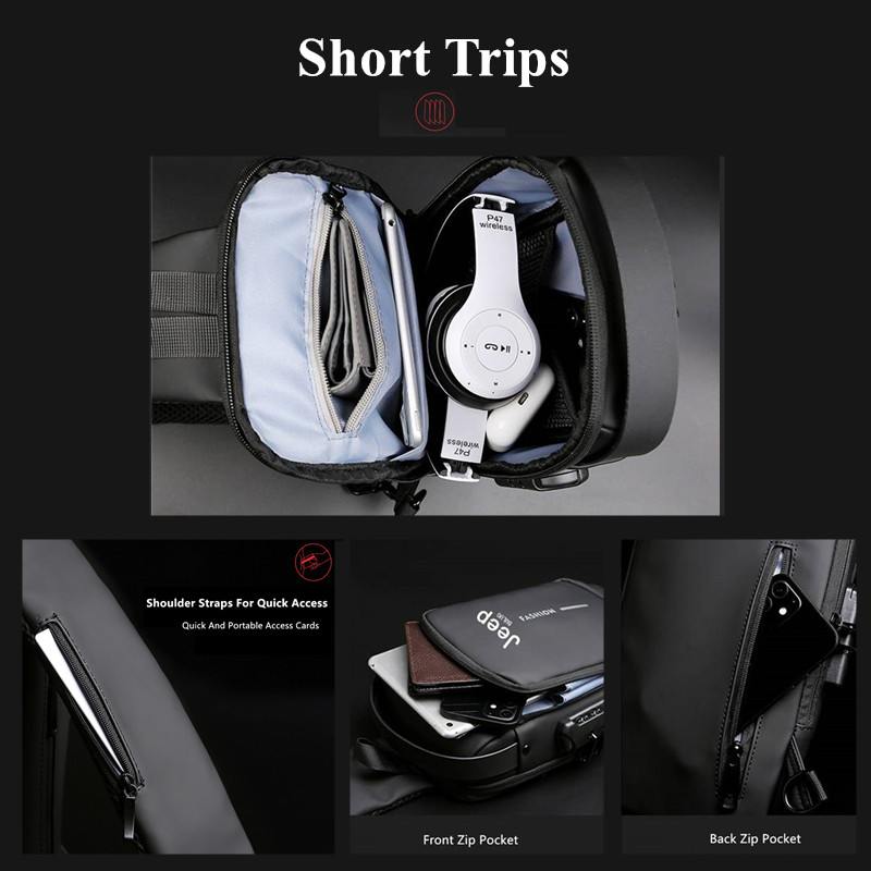 Jeep Buluo Men Anti Theft Slin - огляд і ціна Fashion Harness Men