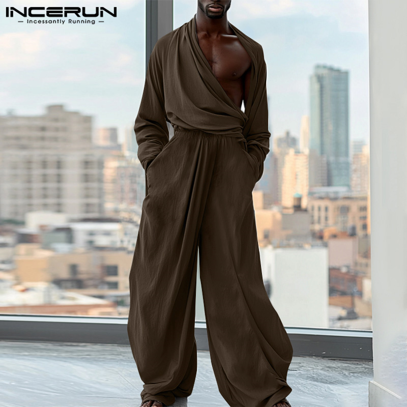 INCERUN 2024 American Style Ro - огляд і ціна Men'S Fashion Overalls