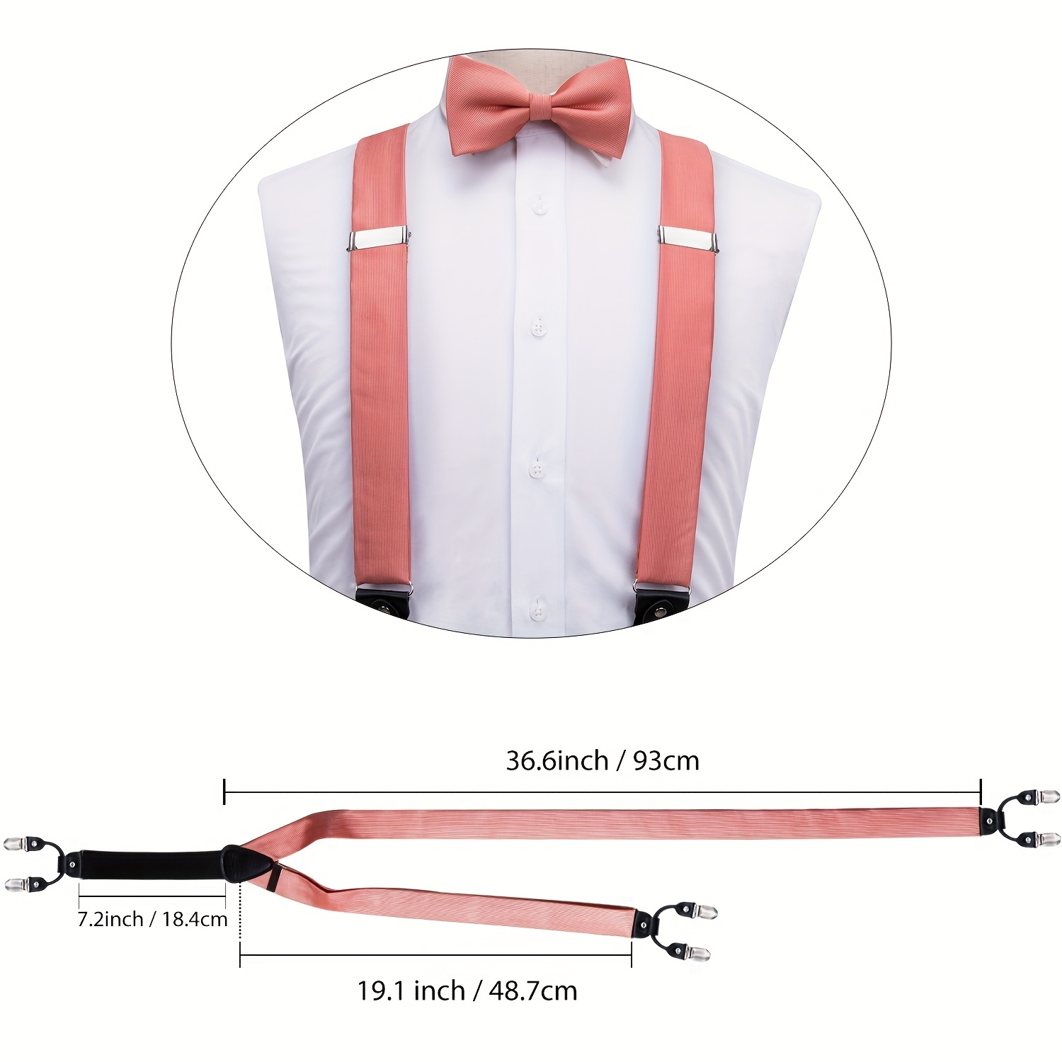 Hi-Tie Silk Mens Braces Bowtie - огляд і ціна Suspenders Clip Men
