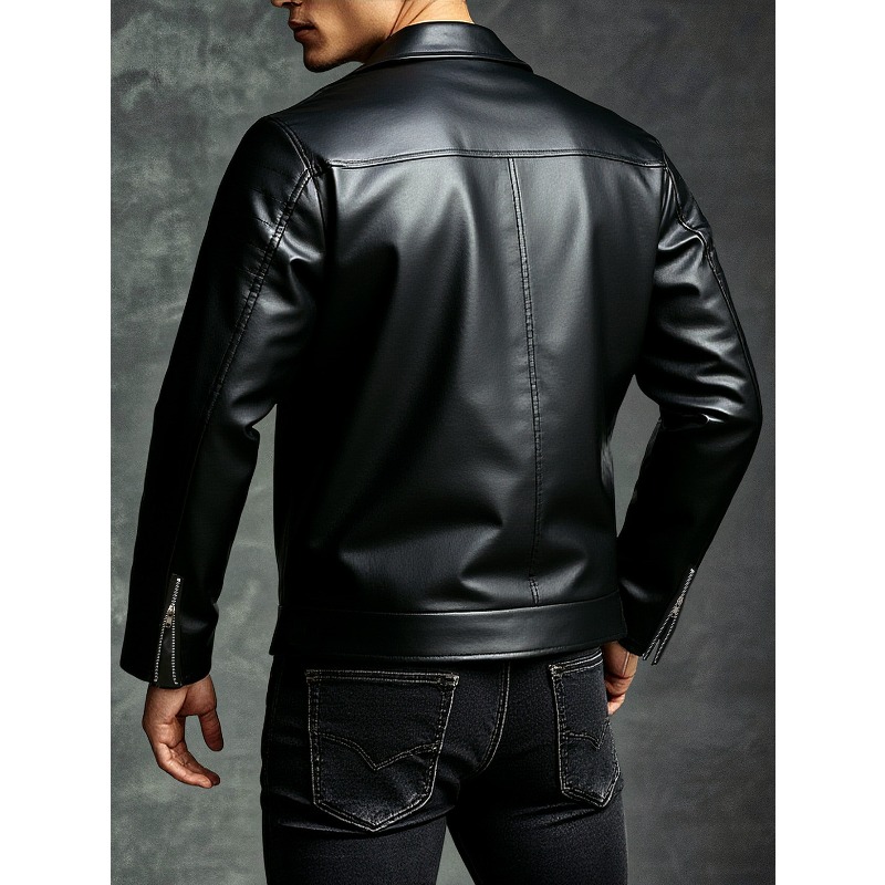 New Men's Leather Jacket Fashi - огляд і ціна Men'S Fashion Leather Jacket