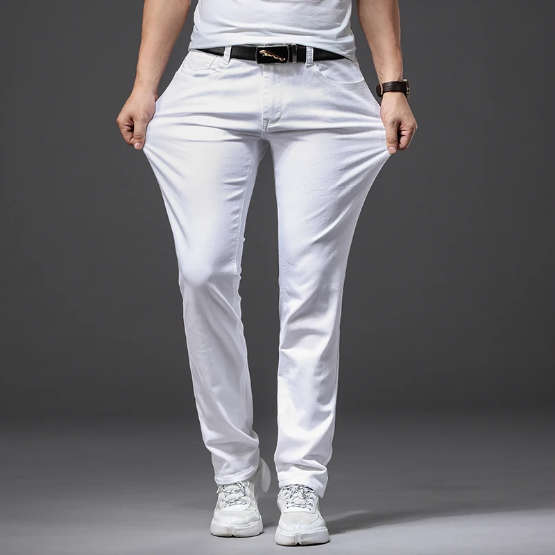 Men Slim White Jeans New Elast - огляд і ціна Men'S Fashion Nova Jeans