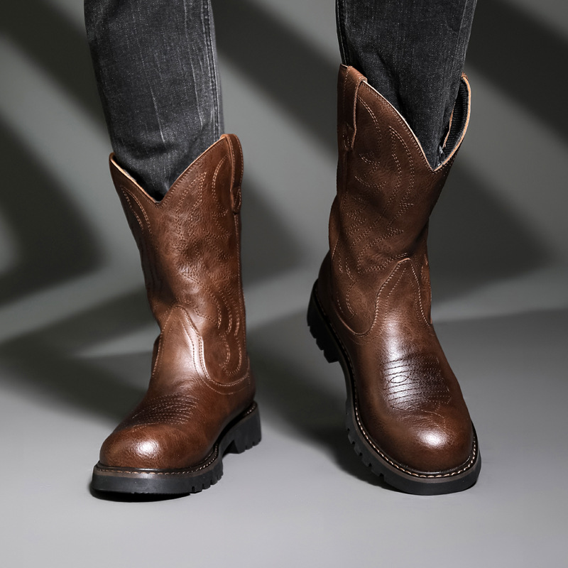 Fashion Mens Cowboy Boots New  - огляд і ціна Mens Fashion Zapatos