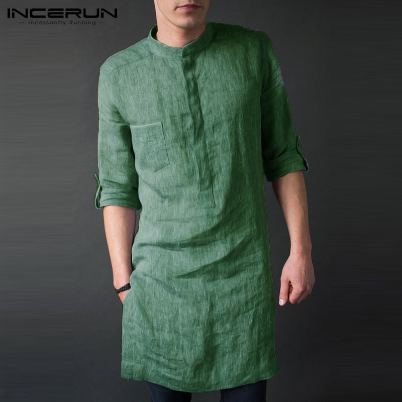 INCERUN Men's Long Sleeve Midi - огляд і ціна Men'S Fashion Kurta