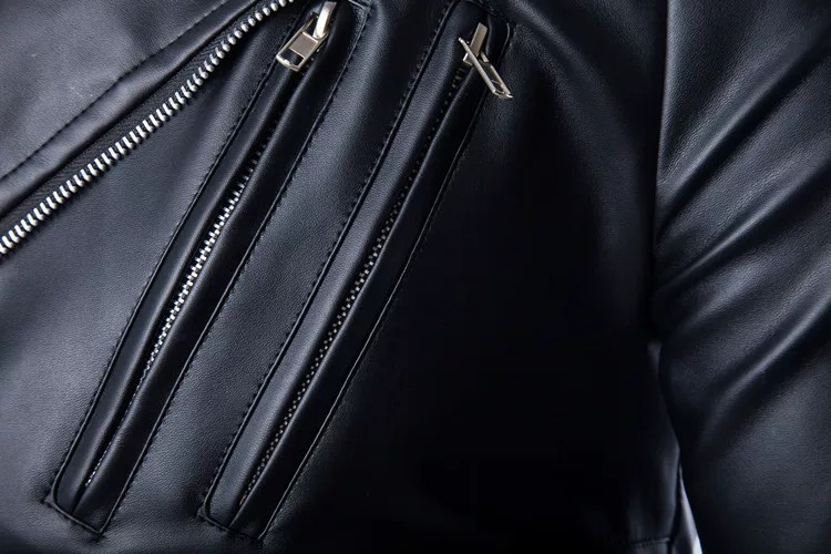 Casual Men's Jacket Zipper Sli - огляд і ціна Men'S Fashion Leather Jacket