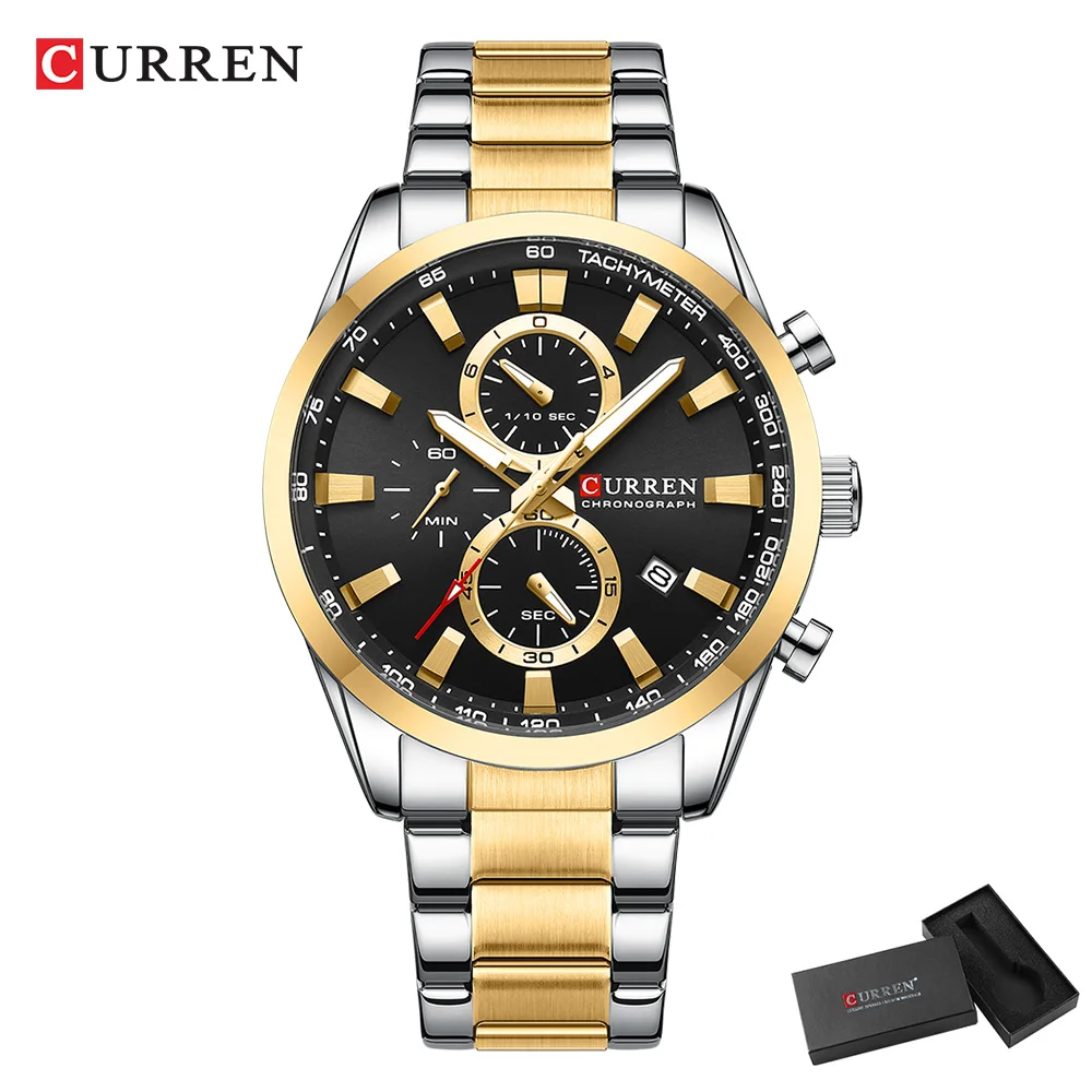 CURREN Casual Quartz Chrono Sp - огляд і ціна Mens Fashion Watch