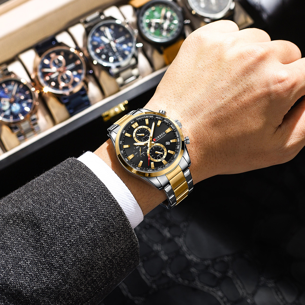 CURREN Casual Quartz Chrono Sp - огляд і ціна Mens Fashion Watch